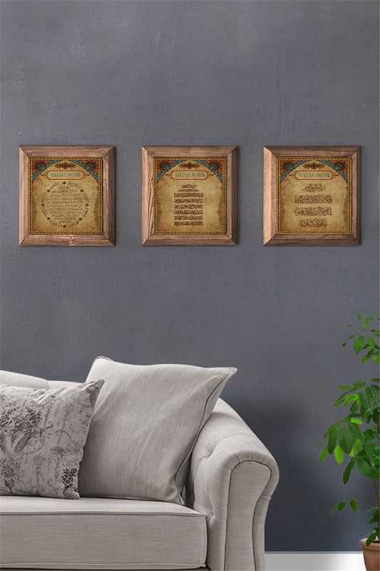 SOLID FRAMED 3-PIECE NATURAL STONE TABLE PANEL / 3PRMT-40-0011