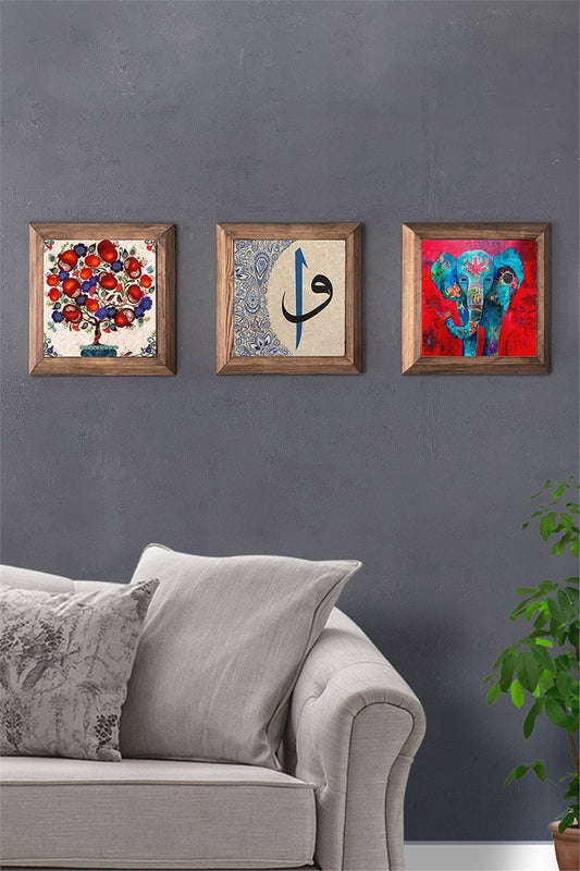 SOLID FRAMED 3-PIECE NATURAL STONE TABLE PANEL / 3PRMT-40-0395