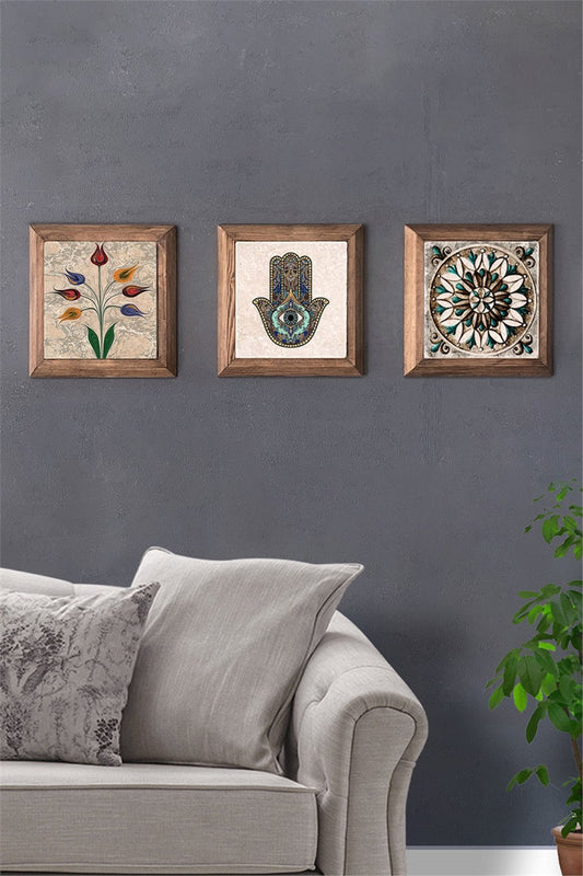 SOLID FRAMED 3-PIECE NATURAL STONE TABLE PANEL / 3PRMT-40-0237