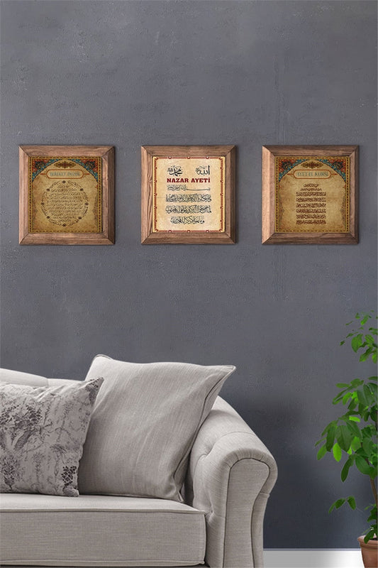 SOLID FRAMED 3-PIECE NATURAL STONE TABLE PANEL / 3PRMT-40-0169