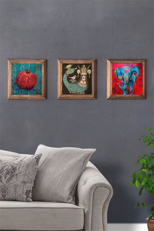SOLID FRAMED 3-PIECE NATURAL STONE TABLE PANEL / 3PRMT-40-0367