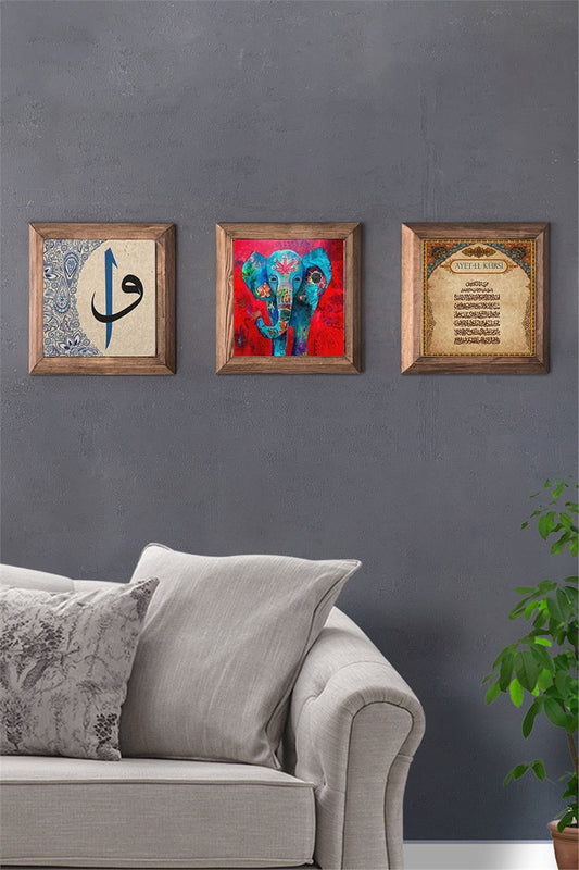 SOLID FRAMED 3-PIECE NATURAL STONE TABLE PANEL / 3PRMT-40-0397