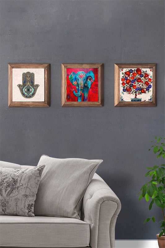SOLID FRAMED 3-PIECE NATURAL STONE TABLE PANEL / 3PRMT-40-0394