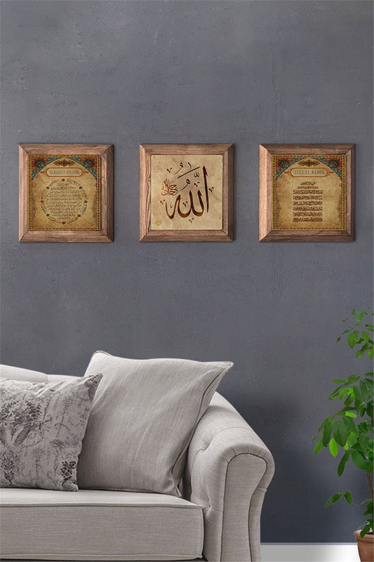 SOLID FRAMED 3-PIECE NATURAL STONE TABLE PANEL / 3PRMT-40-0183