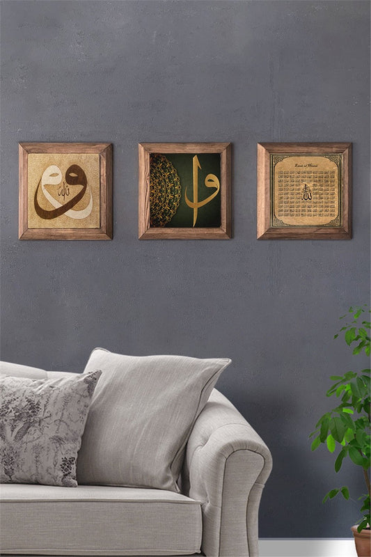 SOLID FRAMED 3-PIECE NATURAL STONE TABLE PANEL / 3PRMT-40-0119