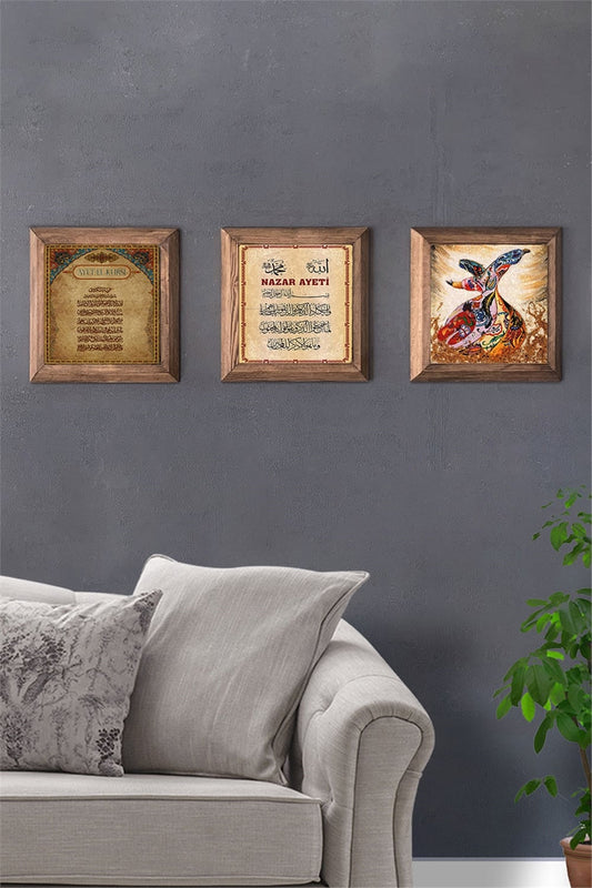 SOLID FRAMED 3-PIECE NATURAL STONE TABLE PANEL / 3PRMT-40-0216