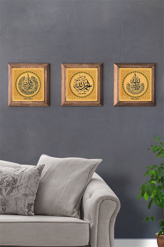 SOLID FRAMED 3-PIECE NATURAL STONE TABLE PANEL / 3PRMT-40-0260