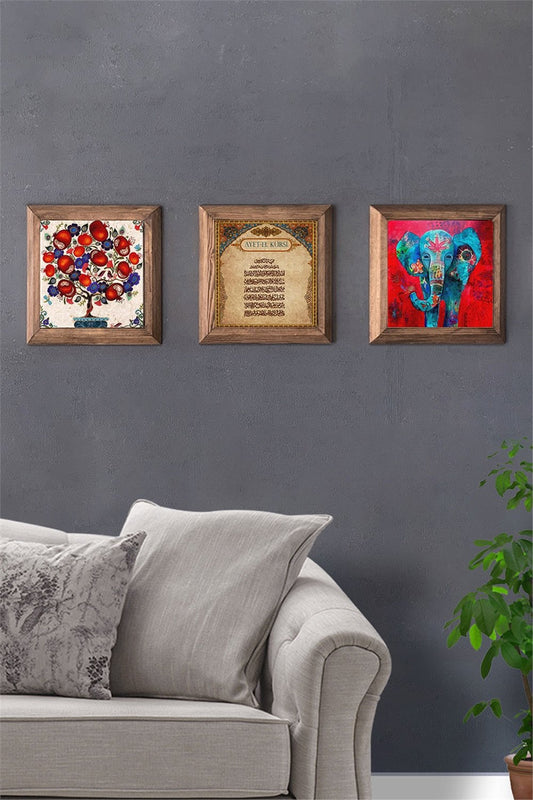 SOLID FRAMED 3-PIECE NATURAL STONE TABLE PANEL / 3PRMT-40-0393