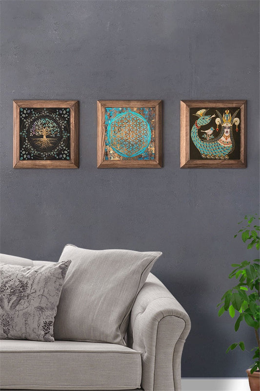 SOLID FRAMED 3-PIECE NATURAL STONE TABLE PANEL / 3PRMT-40-0386