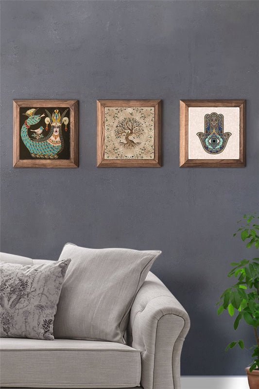 SOLID FRAMED 3-PIECE NATURAL STONE TABLE PANEL / 3PRMT-40-0341