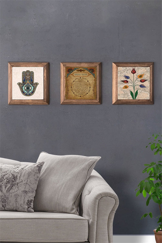 SOLID FRAMED 3-PIECE NATURAL STONE TABLE PANEL / 3PRMT-40-0197