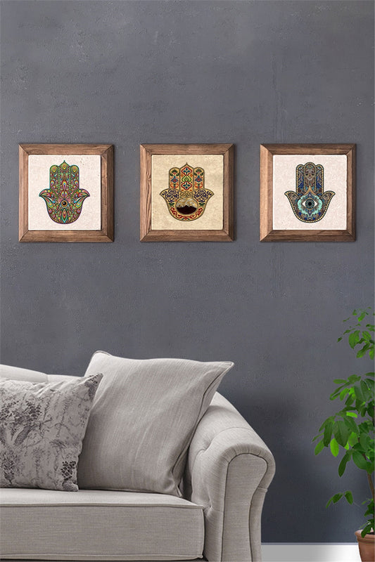 SOLID FRAMED 3-PIECE NATURAL STONE TABLE PANEL / 3PRMT-40-0058