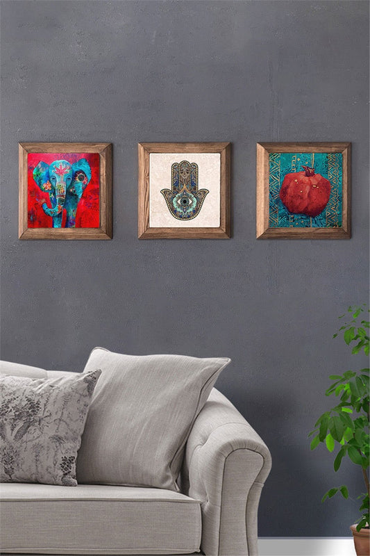 SOLID FRAMED 3-PIECE NATURAL STONE TABLE PANEL / 3PRMT-40-0368