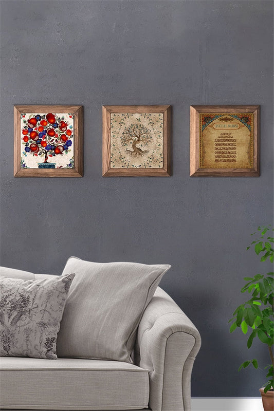 SOLID FRAMED 3-PIECE NATURAL STONE TABLE PANEL / 3PRMT-40-0233