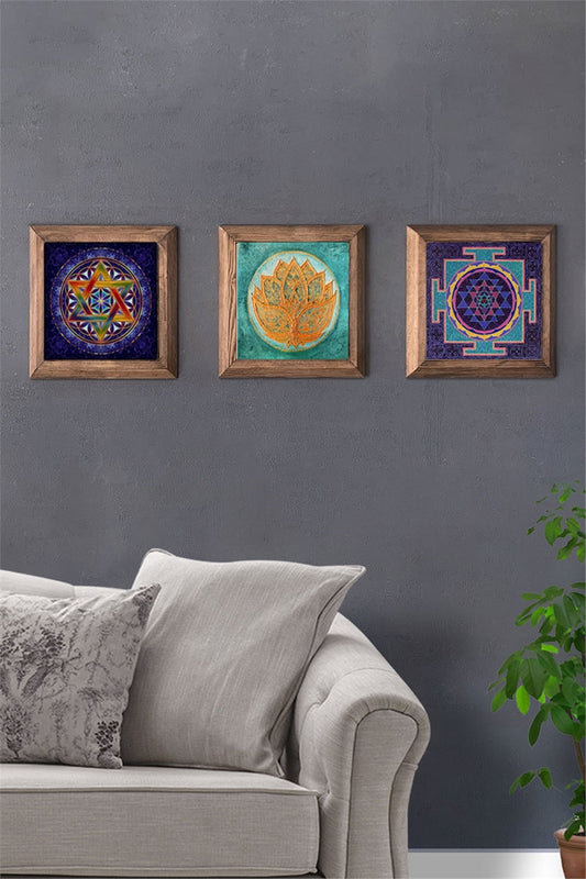 SOLID FRAMED 3-PIECE NATURAL STONE TABLE PANEL / 3PRMT-40-0254