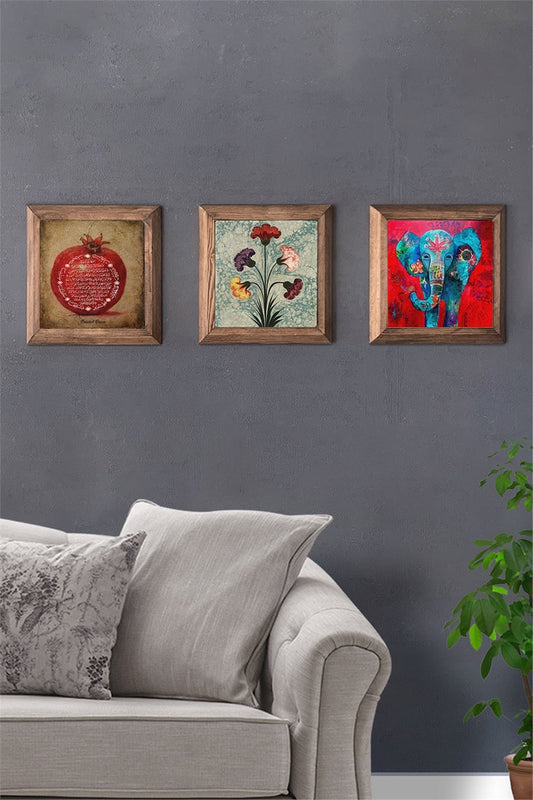 SOLID FRAMED 3-PIECE NATURAL STONE TABLE PANEL / 3PRMT-40-0405