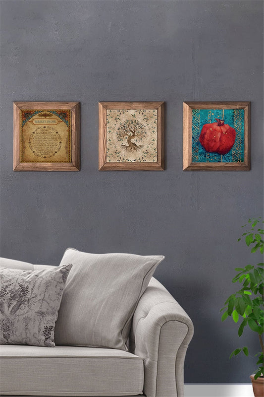 SOLID FRAMED 3-PIECE NATURAL STONE TABLE PANEL / 3PRMT-40-0232