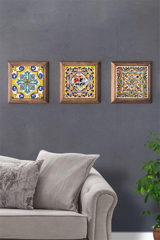 SOLID FRAMED 3-PIECE NATURAL STONE TABLE PANEL / 3PRMT-40-0221