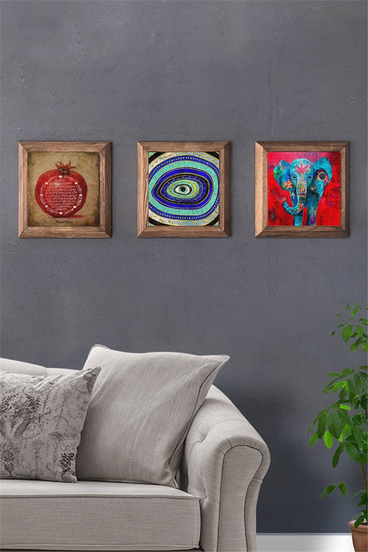 SOLID FRAMED 3-PIECE NATURAL STONE TABLE PANEL / 3PRMT-40-0360