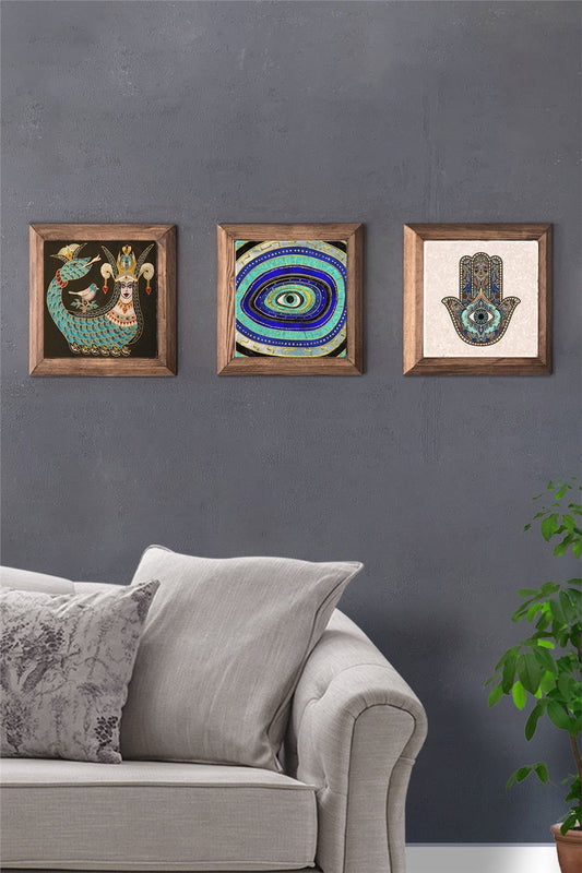 SOLID FRAMED 3-PIECE NATURAL STONE TABLE PANEL / 3PRMT-40-0350