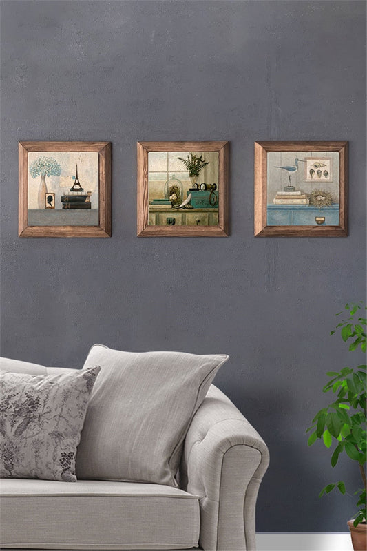 SOLID FRAMED 3-PIECE NATURAL STONE TABLE PANEL / 3PRMT-40-0263