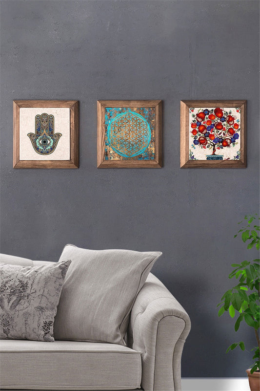SOLID FRAMED 3-PIECE NATURAL STONE TABLE PANEL / 3PRMT-40-0381