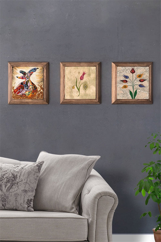 SOLID FRAMED 3-PIECE NATURAL STONE TABLE PANEL / 3PRMT-40-0198
