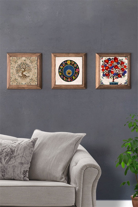 SOLID FRAMED 3-PIECE NATURAL STONE TABLE PANEL / 3PRMT-40-0240