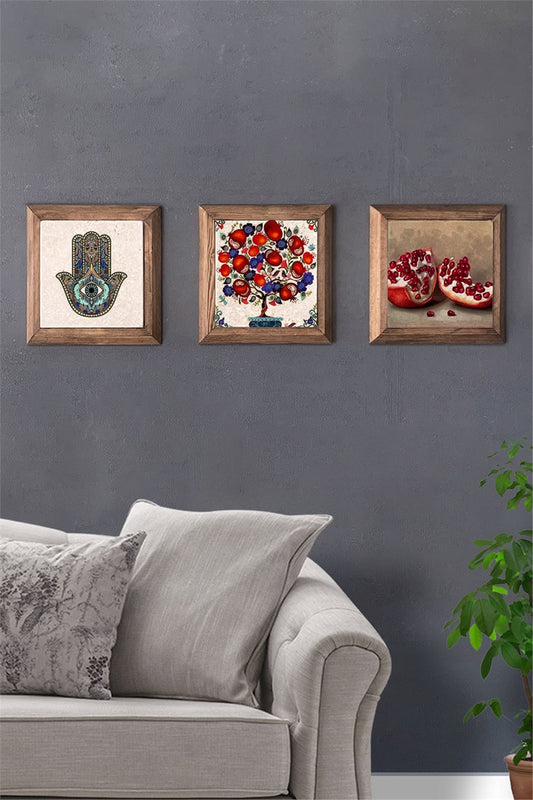 SOLID FRAMED 3-PIECE NATURAL STONE TABLE PANEL / 3PRMT-40-0125