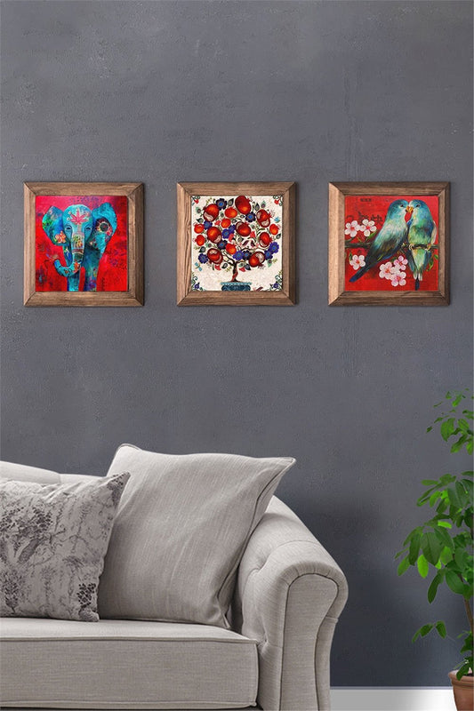 SOLID FRAMED 3-PIECE NATURAL STONE TABLE PANEL / 3PRMT-40-0364