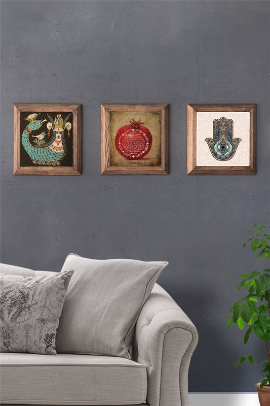 SOLID FRAMED 3-PIECE NATURAL STONE TABLE PANEL / 3PRMT-40-0352