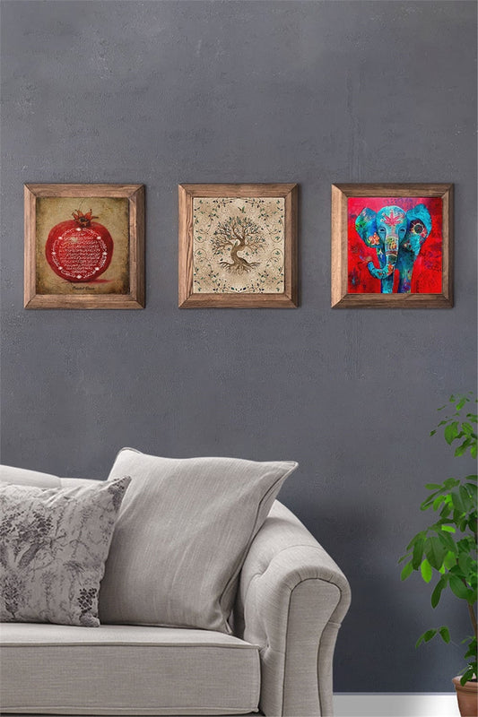 SOLID FRAMED 3-PIECE NATURAL STONE TABLE PANEL / 3PRMT-40-0407