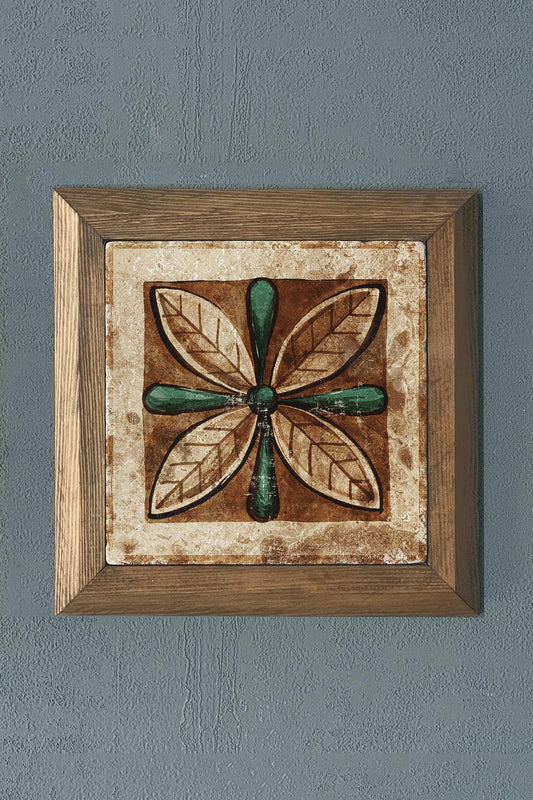 Solid Framed Pattern (Tile) Natural Stone Painting Panel 11" x 11"