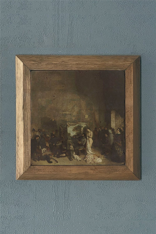 SOLID FRAMED NATURAL STONE PAINTING PANEL 11" x 11" / PRMT2020-1431