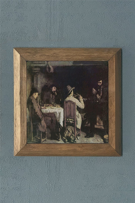 SOLID FRAME NATURAL STONE PAINTING PANEL 11" x 11" / PRMT2020-1430