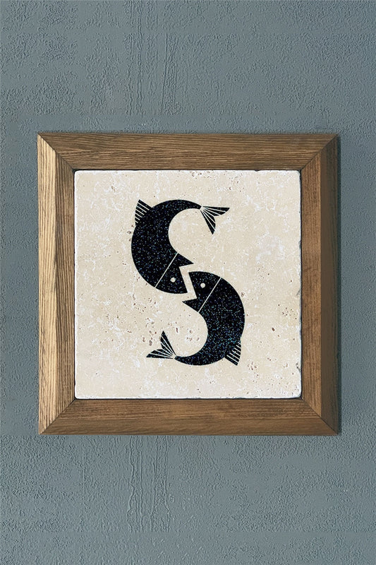 SOLID FRAME NATURAL STONE PAINTING PANEL 11" x 11" / PRMT2020-1479