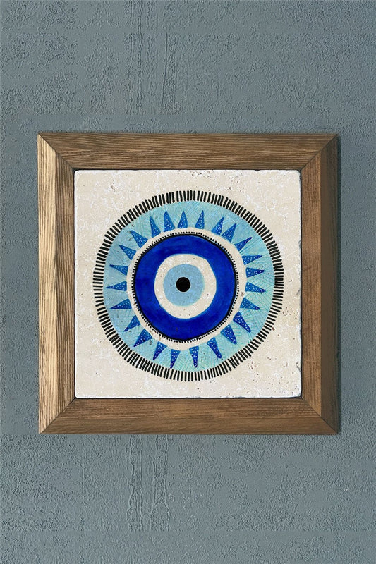 SOLID FRAME NATURAL STONE PAINTING PANEL 11" x 11" / PRMT2020-1445