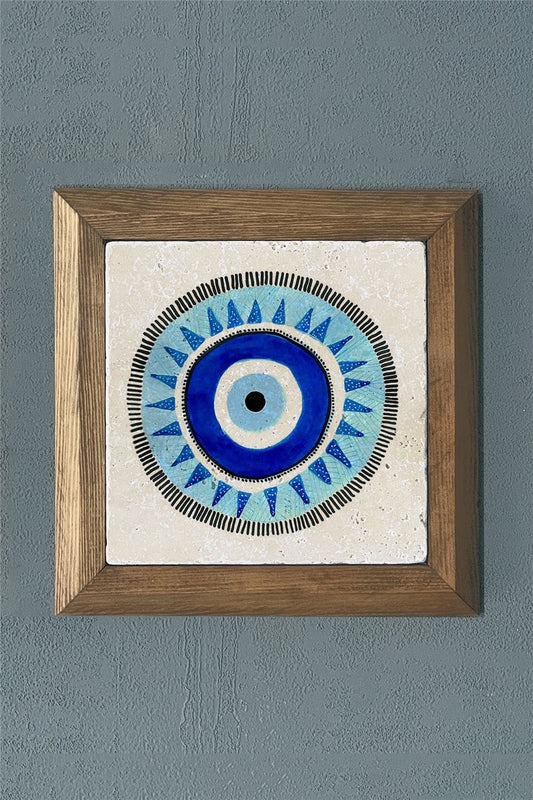 SOLID FRAME NATURAL STONE PAINTING PANEL 11" x 11" / PRMT2020-1456