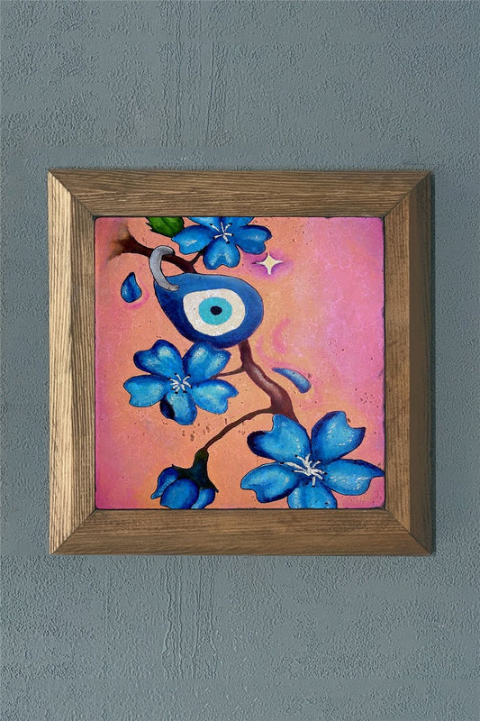 SOLID FRAME NATURAL STONE PAINTING PANEL 11" x 11" / PRMT2020-1449