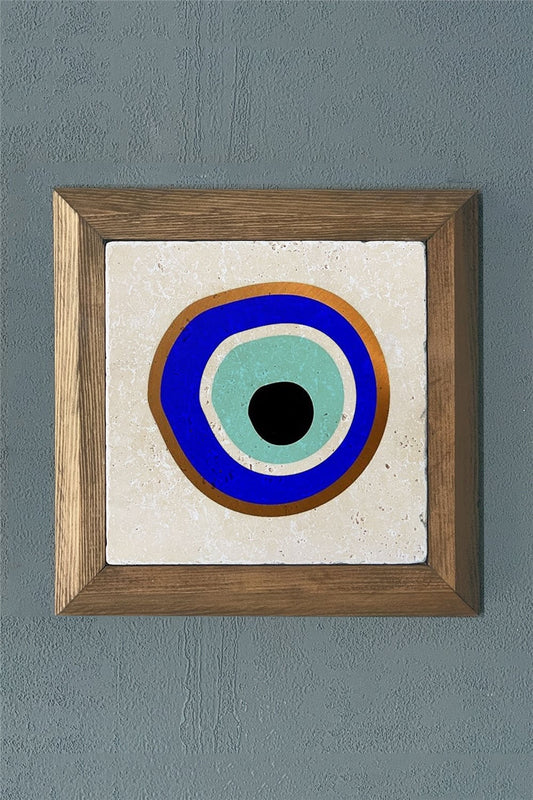 SOLID FRAMED NATURAL STONE PAINTING PANEL 11" x 11" / PRMT2020-1469