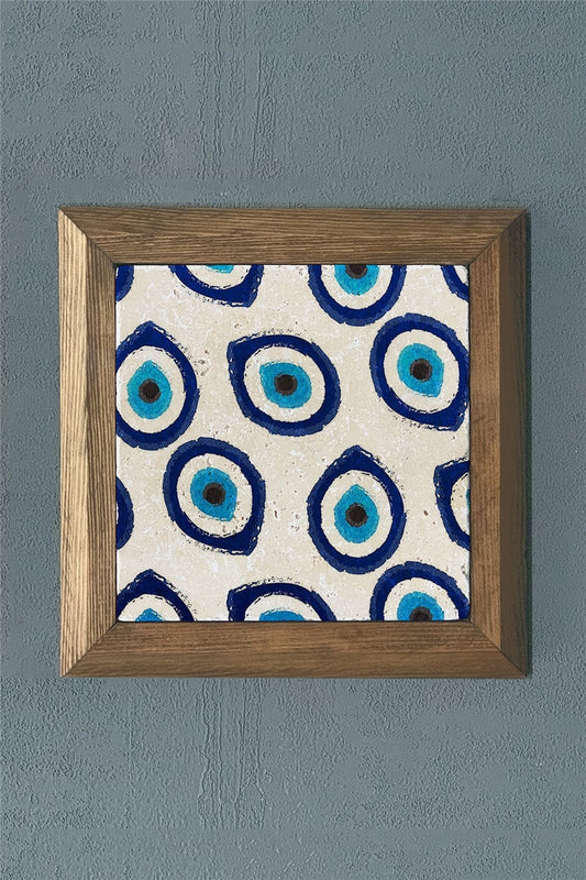 SOLID FRAMED NATURAL STONE PAINTING PANEL 11" x 11" / PRMT2020-1473