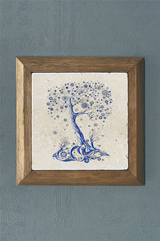 SOLID FRAME NATURAL STONE PAINTING PANEL 11" x 11" / PRMT2020-1450