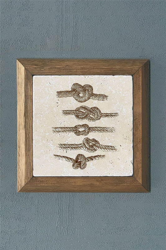 SOLID FRAMED NATURAL STONE PAINTING PANEL 11" x 11" / PRMT2020-1448
