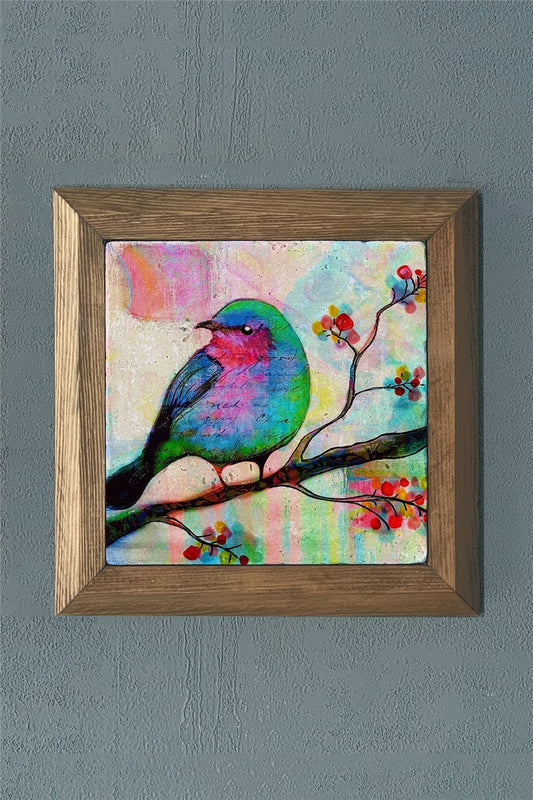 SOLID FRAMED NATURAL STONE PAINTING PANEL 11" x 11" / PRMT2020-1493