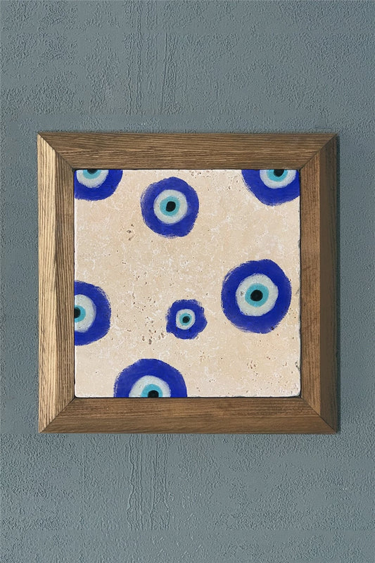 SOLID FRAMED NATURAL STONE PAINTING PANEL 11" x 11" / PRMT2020-1455