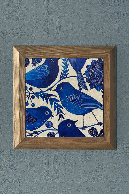 SOLID FRAMED NATURAL STONE PAINTING PANEL 11" x 11" / PRMT2020-1498