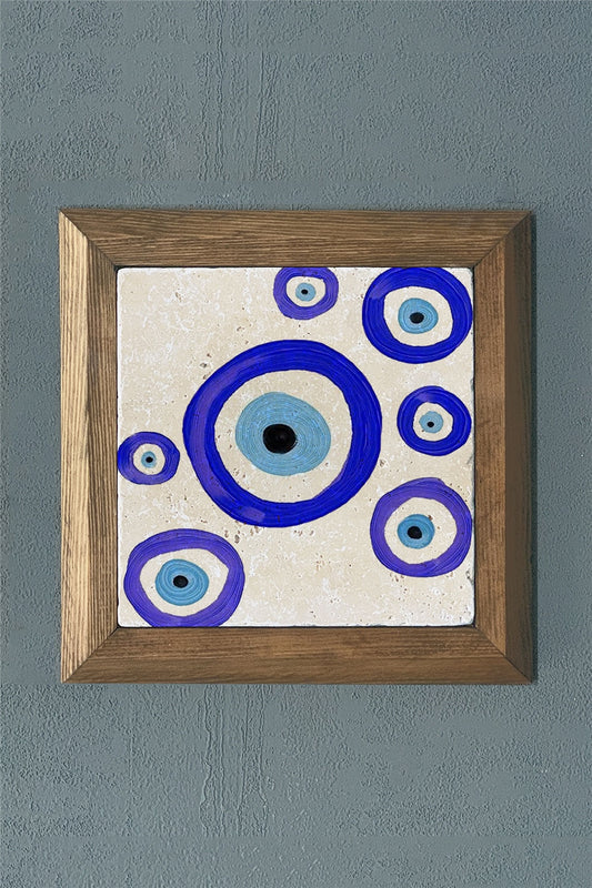 SOLID FRAME NATURAL STONE PAINTING PANEL 11" x 11" / PRMT2020-1447