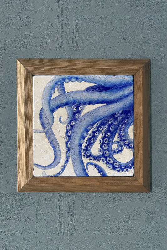 SOLID FRAMED NATURAL STONE PAINTING PANEL 11" x 11" / PRMT2020-1459