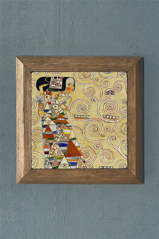 SOLID FRAME NATURAL STONE PAINTING PANEL 11" x 11" / PRMT2020-1396