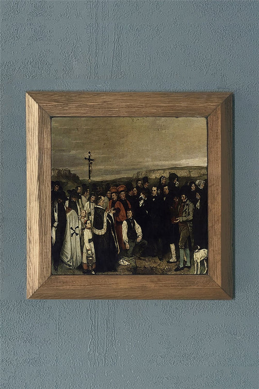 SOLID FRAMED NATURAL STONE PAINTING PANEL 11" x 11" / PRMT2020-1426